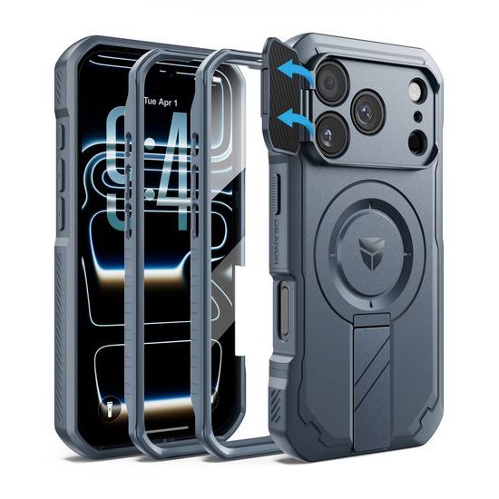 Dexnor MagSafe Case für iPhone 17 Pro / 18 Pro - 360° Kickstand mit Kameraschutz - Blau