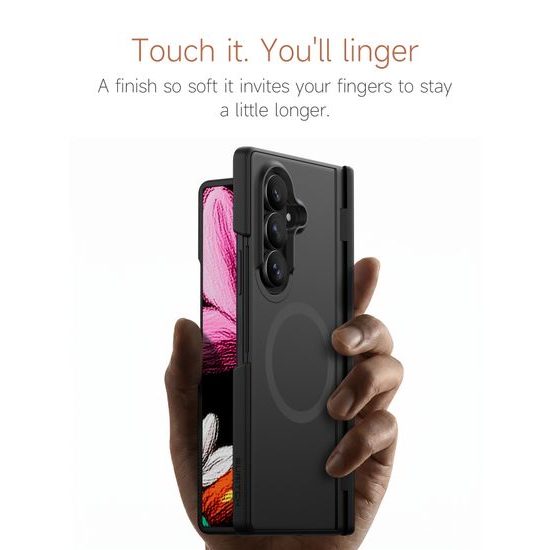 Samsung Galaxy Z Fold 8 Ultra vāciņš – Suritch MagSafe ar statīvu – melns