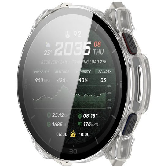 Techsuit Defense360 Pro Schutzhülle für Amazfit Cheetah 2 Ultra - Gehärtetes Displayschutzglas - Transparent