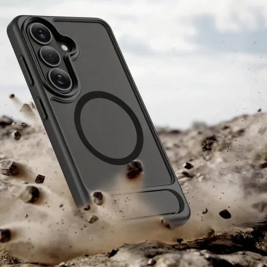 Tech-Protect MagRack MagSafe Schutzhülle für Samsung Galaxy S26 Plus - Mit Kickstand und MagSafe - Schwarz Matt