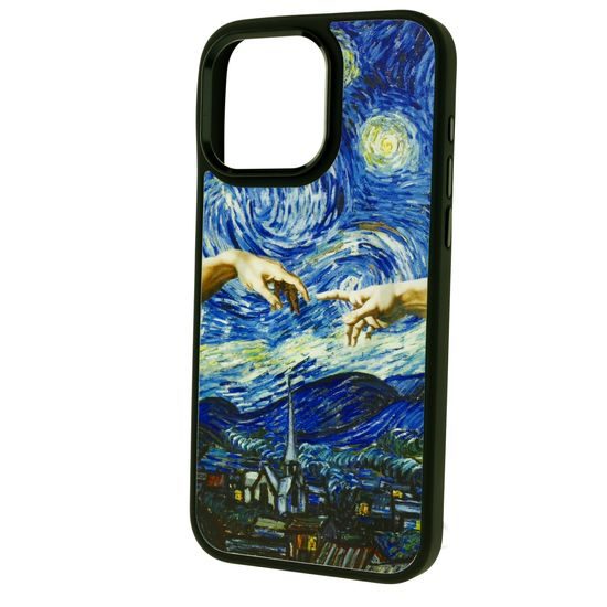 Momanio obal s MagSafe, iPhone 16 Plus, Creation of Adam / Starry Night