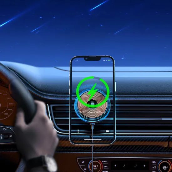 Joyroom JR-ZS291 Автомобилна поставка за телефон с MagSafe зарядно, сребриста