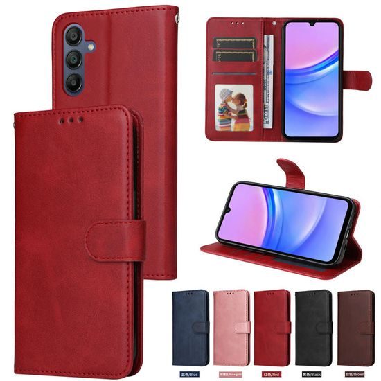Samsung Galaxy A18 klappümbris magnetiga – punane