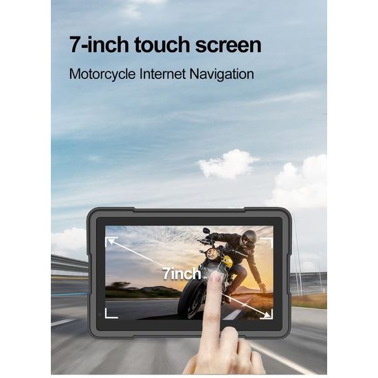 7" Motociklistički zaslon s bežičnim CarPlay i Android Auto, s GPS-om, TPMS-om i dvije kamere (1080P)