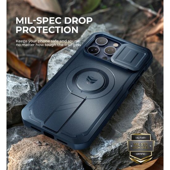 Dexnor MagSafe 360 Ständer Schutzcover iPhone 15 Pro Max, blau