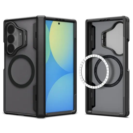 Samsung Galaxy Z Fold 8 Ultra ümbris – Spigen Optik Armor Pro MagSafe'iga – must
