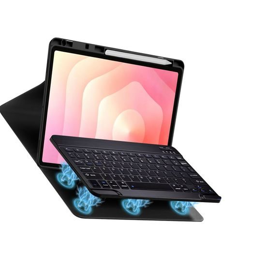 Θήκη Tech-Protect SC Pen + πληκτρολόγιο, Samsung Galaxy Tab S12+ Plus 12.4 X840 / X846B, μαύρη