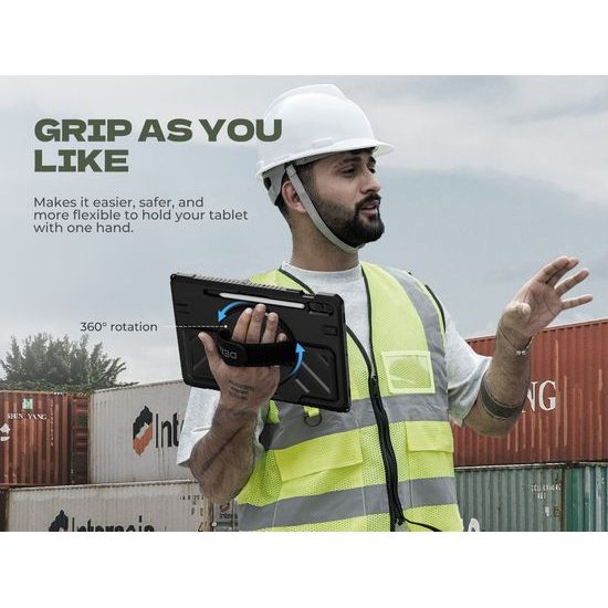 Dexnor 360 Περιστρεφόμενη θήκη, Samsung Galaxy Tab S9 FE Plus, μαύρη