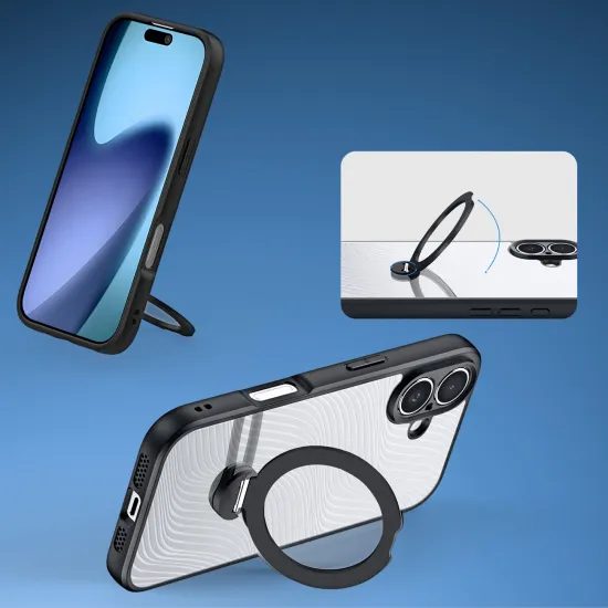 Dux Ducis Aimo Mag magnetni obroč, iPhone 17, črn