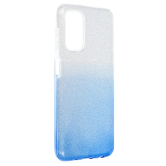 Hülle Forcell Shining, Samsung Galaxy A13 4G, silber-blau