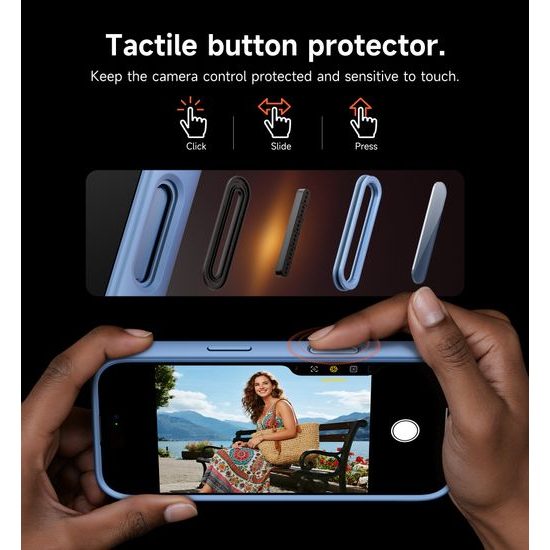 Husă Suritch MagSafe Kickstand Camprotector iPhone 17 Pro Max / 18 Pro Max, albastru deschis