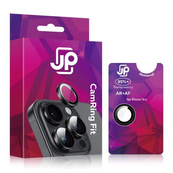 JP Camring Fit, προστατευτικό τζαμάκι για φακό κάμερας, iPhone 16e, μαύρο