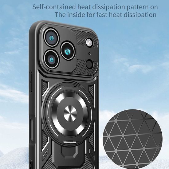 Techsuit RuggedCam, iPhone 17 Pro, μαύρο