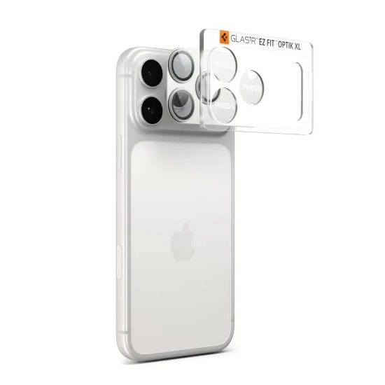 Spigen Optik Pro XL TR EZ Fit προστασία κάμερας, iPhone 17 Pro Max, ασημί