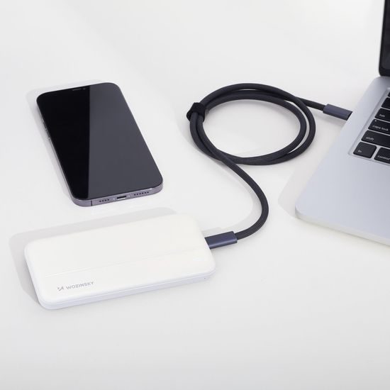 Wozinsky WPBWE1 PowerBank Li-Po, 10000mAh, 2x USB, λευκό