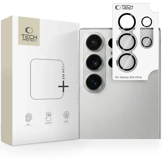 Tech-Protect Camring Fit+ Kameraschutzglas für Samsung Galaxy S26 Ultra - Gehärtetes Schutzglas für Kameralinse - Transparent