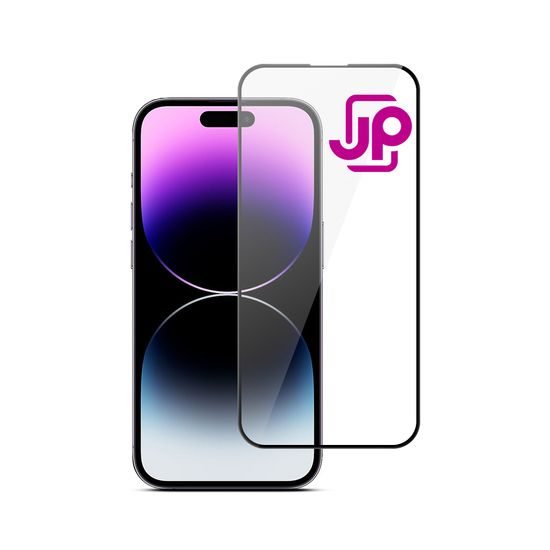 JP 5D Edzett üveg, iPhone 14 Pro Max, fekete