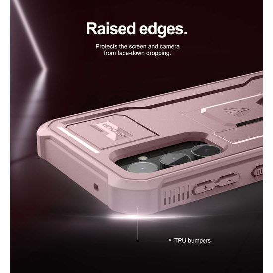 Dexnor 360 Kickstand Θήκη για Samsung Galaxy S23 FE, ροζ