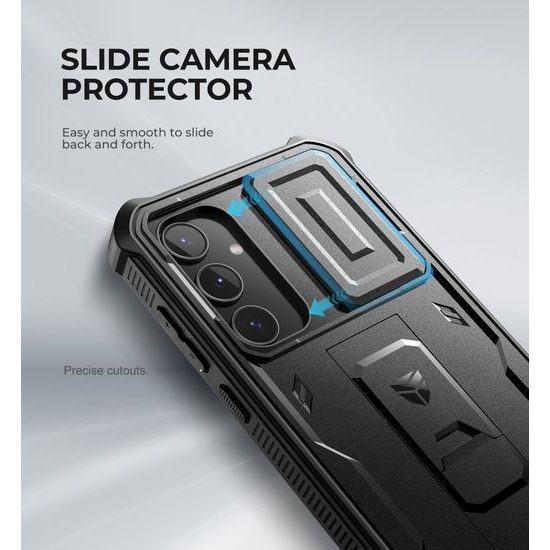 Dexnor 360 Kickstand Camprotector θήκη Samsung Galaxy A17, μαύρη