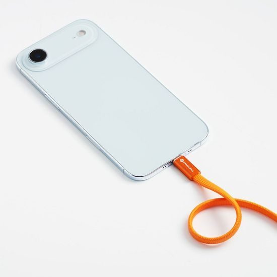 Cablu Forcell F-Energy USB-C - USB-C, QC4.0, PD, 3 A, 60 W, 1,2 m, portocaliu