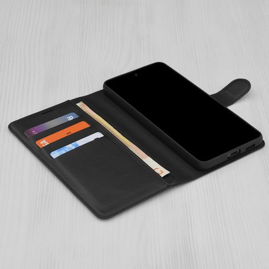 Techsuit Leather Folio, Xiaomi Redmi A5 4G, μαύρο