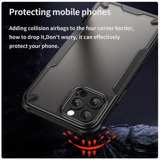ArmorShield Hybrid Case, iPhone 12 Pro, μαύρο