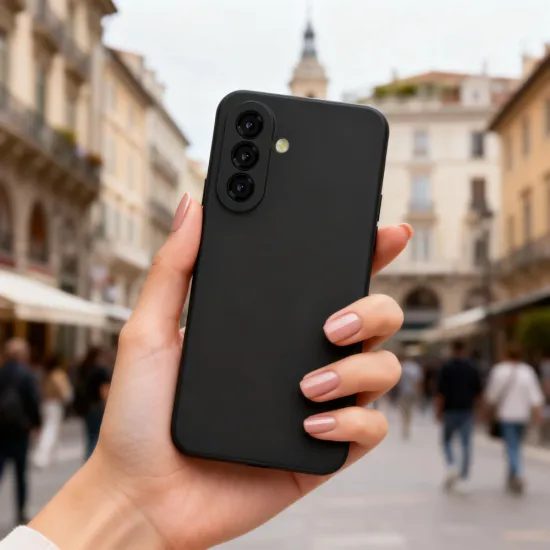 Tech-Protect Icon Schutzhülle für Samsung Galaxy A27 5G - Silikon Case mit Mikrofaser - Schwarz