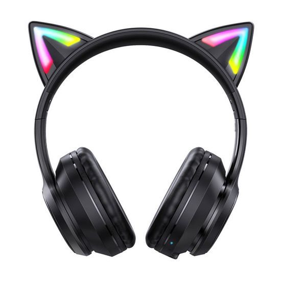 Onikuma B90 Gaming Headset Bluetooth - met LED Kattenoortjes - Zwart