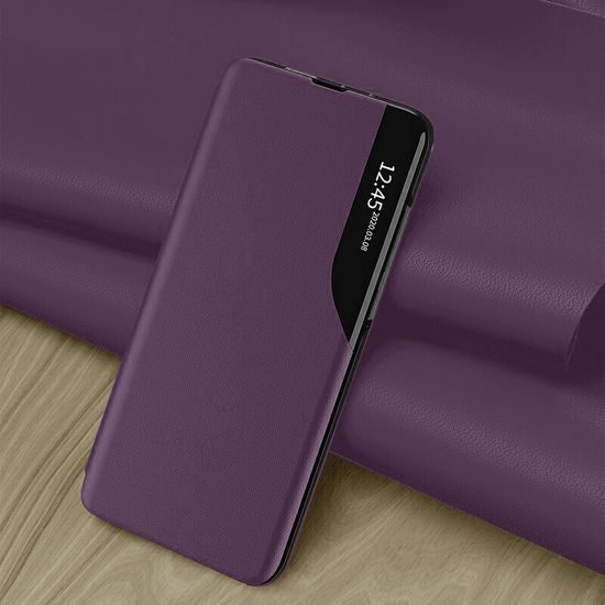 Eco Leather View Case Schutzhülle für Samsung Galaxy A27 5G - Kunstleder Flip Case mit Standfunktion - Violett