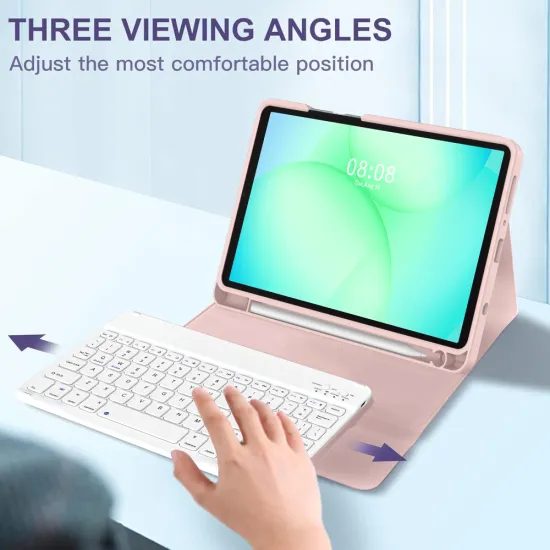Θήκη Tech-Protect SC Pen + πληκτρολόγιο, Samsung Galaxy Tab A9 / A11 8.7 X110 / X115 / X133 / X135, ροζ