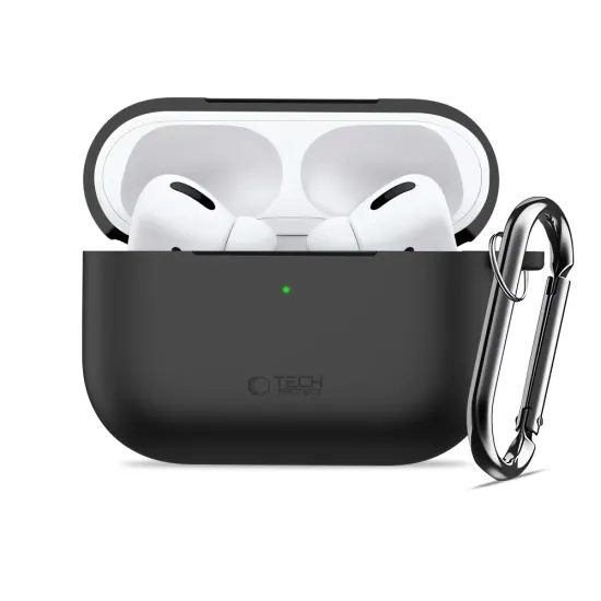 Tech-Protect Σιλικονική θήκη, Apple AirPods Pro 3, μαύρη