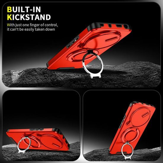 Θήκη Camslide Stand, Xiaomi Redmi Note 14 Pro Plus 5G, κόκκινη
