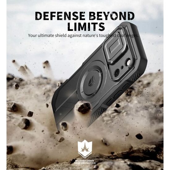 Dexnor MagSafe 360 Kickstand Camprotector θήκη iPhone 17 Pro, μαύρη