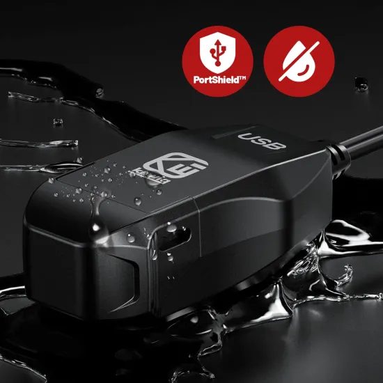 Încărcător moto USB-A, 18 W, IP65, negru