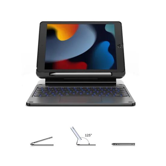 Dexnor magnetski etui z tipkovnico, iPad 7 / 8 / 9 10.2", črn