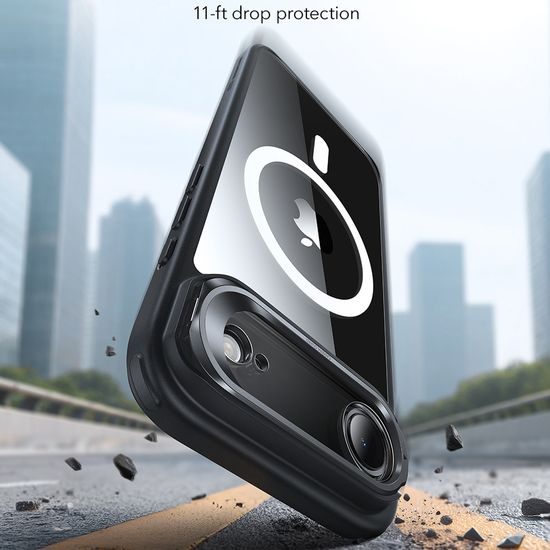 Etui ESR Classic Hybrid HaloLock Kickstand, iPhone Air, prozorno črno