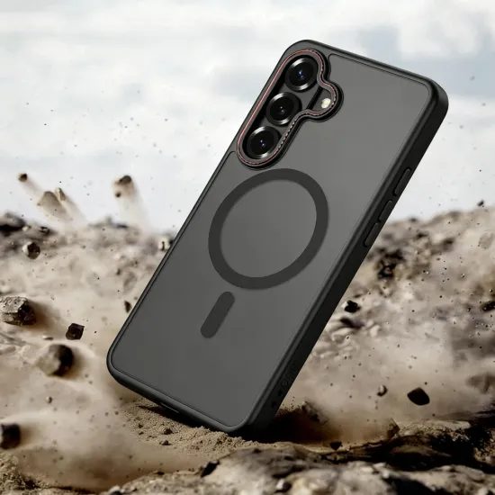 Tech-Protect MagCam MagSafe, Samsung Galaxy S26 Plus, červenočerný