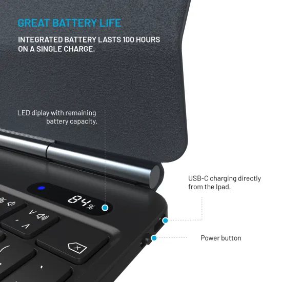 Tok vezeték nélküli billentyűzettel FIXED Typee táblagéphez, Apple iPad Pro 11 M4 2024 / M5 2025, CZ, fekete