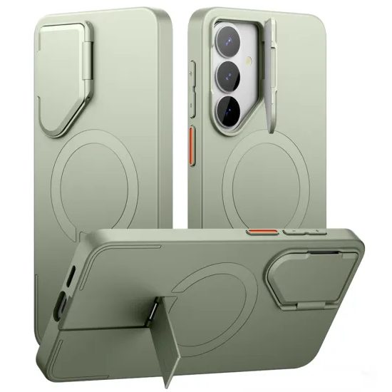 Suritch MagSafe Kickstand Camprotector obal Samsung Galaxy S26 Plus, zelený