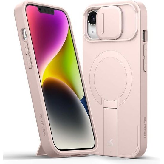 Suritch MagSafe Kickstand Camprotector θήκη iPhone 13 / 14, ροζ