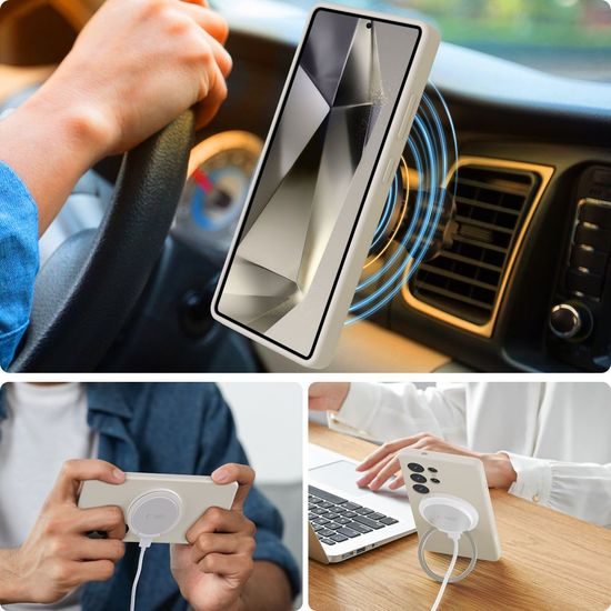 Tech-Protect Liquid Silicone MagSafe, Samsung Galaxy S25 Ultra, béžový