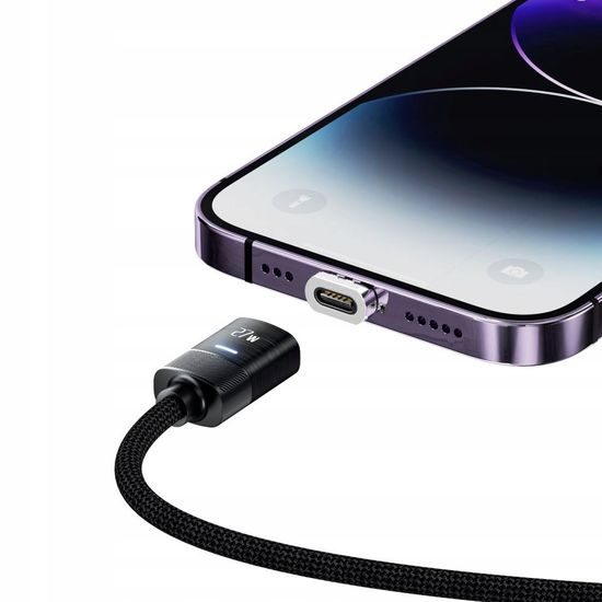 Tech-Protect UltraBoost magnetni kabel, USB-C - Lightning + USB-C, PD27W/3A, 2 m, črn