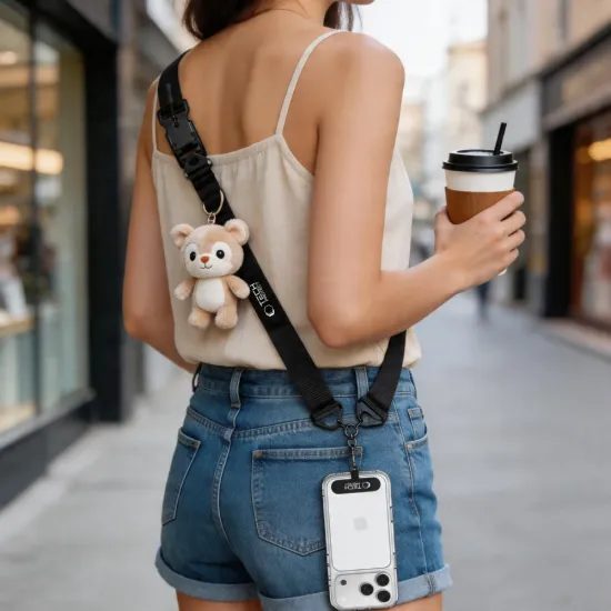 Tech-Protect C9S Crossbody popruh, černý