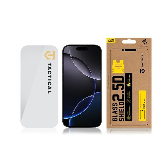 Tactical Glass Shield 2.5D Schutzglas für iPhone 16 Pro, transparent
