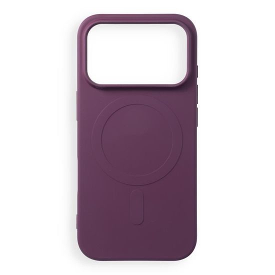 iPhone 17 Pro / 18 Pro silikona vāciņš – Silicone Mag Cover MagSafe – ķiršsarkans