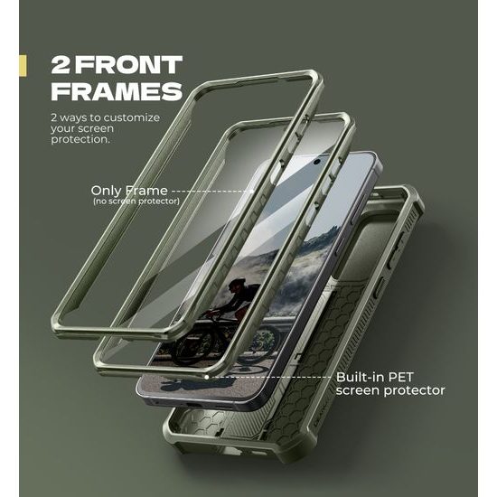 Dexnor 360 Kickstand Camprotector θήκη Samsung Galaxy S25 FE, πράσινη