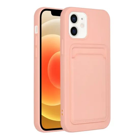 Card Case tok, iPhone 12 / 12 Pro, rózsaszín