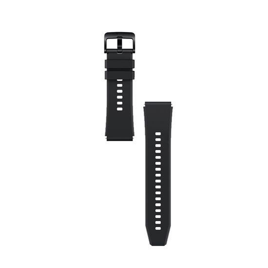 Siliconen Horlogeband voor Huawei Watch GT 2 / 3 / 4 / 2 Pro / 3 Pro / 4 Pro / GT 2e - Zwart