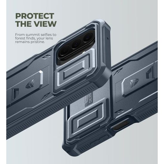 Dexnor 360 Kickstand Schutzhülle für Samsung Galaxy A27 - Camprotector mit Kameraabdeckung und Ständer - Blau