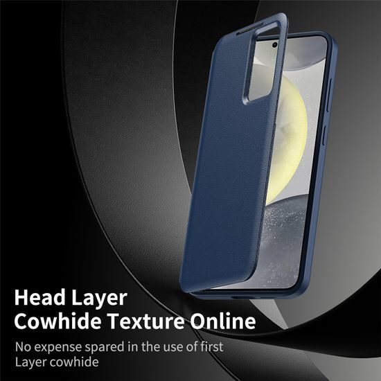 Techsuit SmartView Schutzhülle für Samsung Galaxy S26 Plus - Flip Case mit intelligentem Sichtfenster - Blau